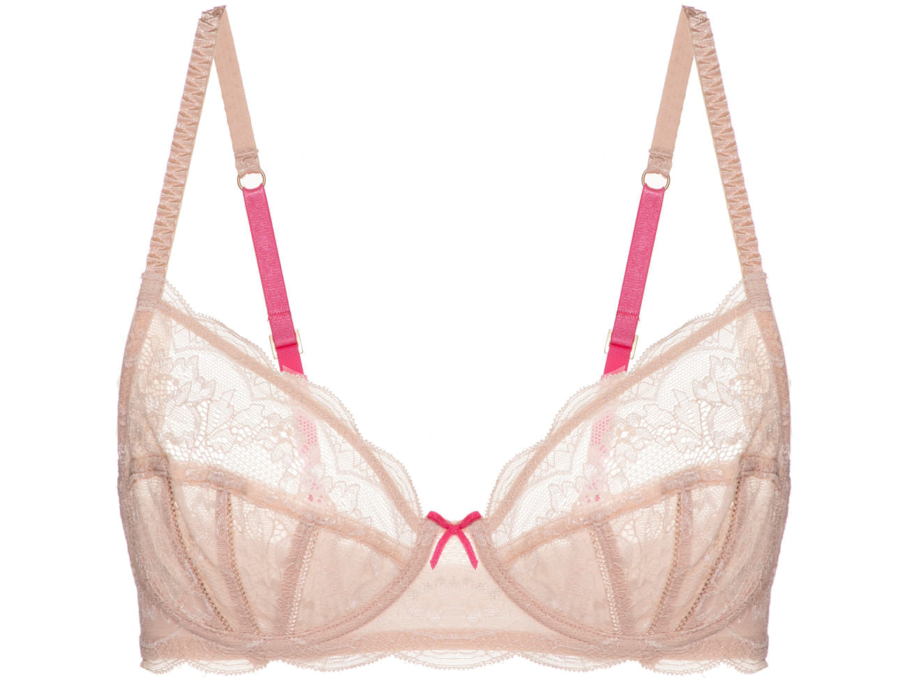 Sutiã Underwire Cobertura Total Renda Celine Rose